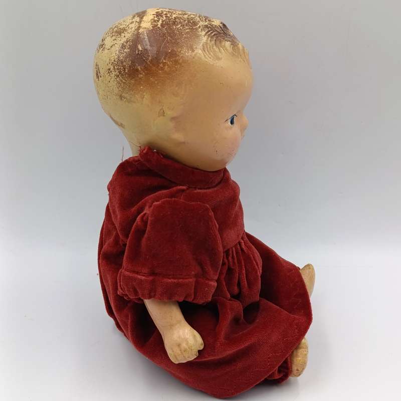 Vintage Composite Doll with hand made suit