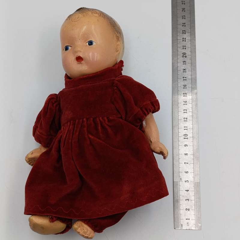 Vintage Composite Doll with hand made suit
