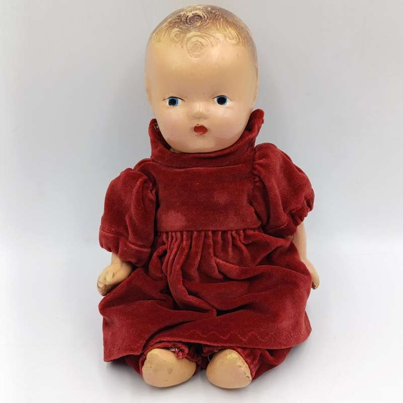 Vintage Composite Doll with hand made suit
