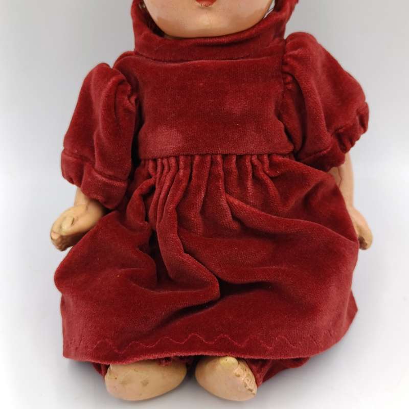 Vintage Composite Doll with hand made suit