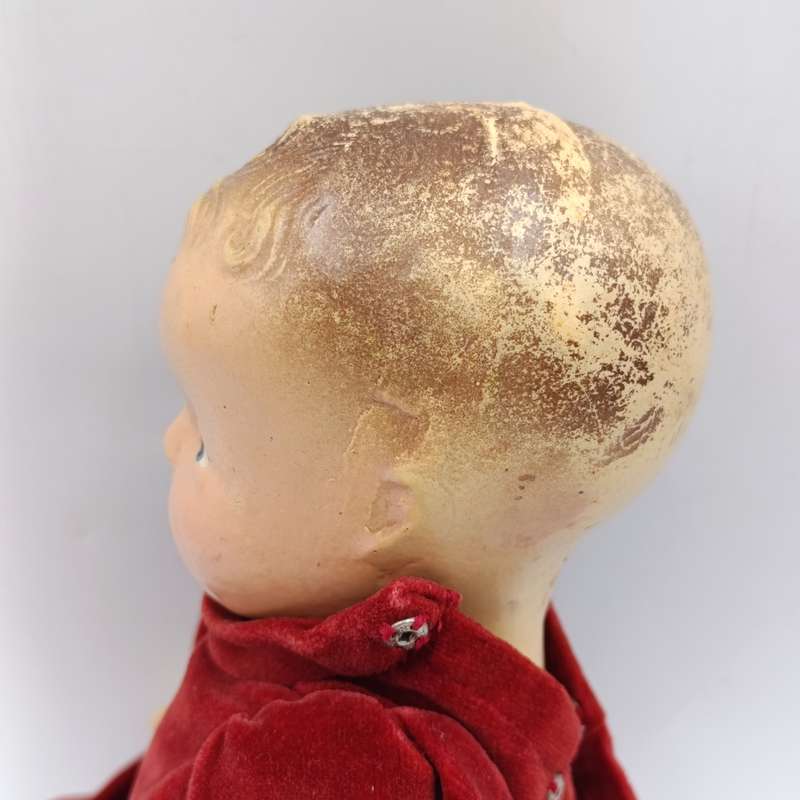 Vintage Composite Doll with hand made suit