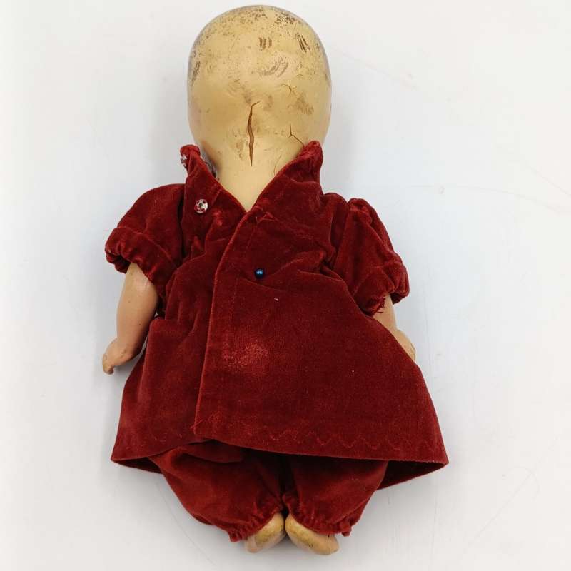 Vintage Composite Doll with hand made suit