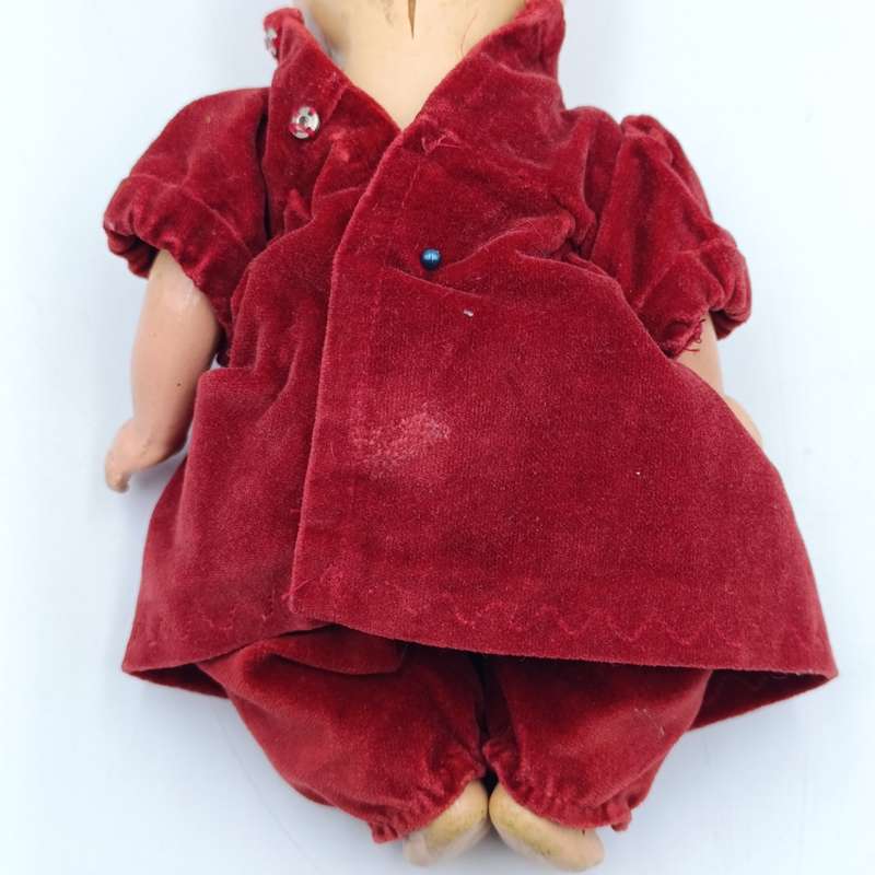Vintage Composite Doll with hand made suit