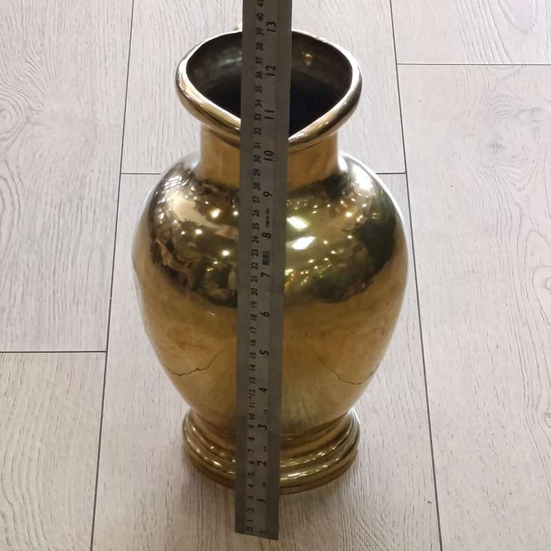 Antique solid brass pitcher jug