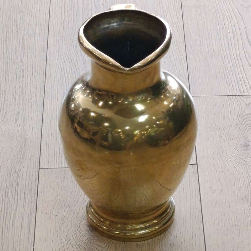 Antique solid brass pitcher jug