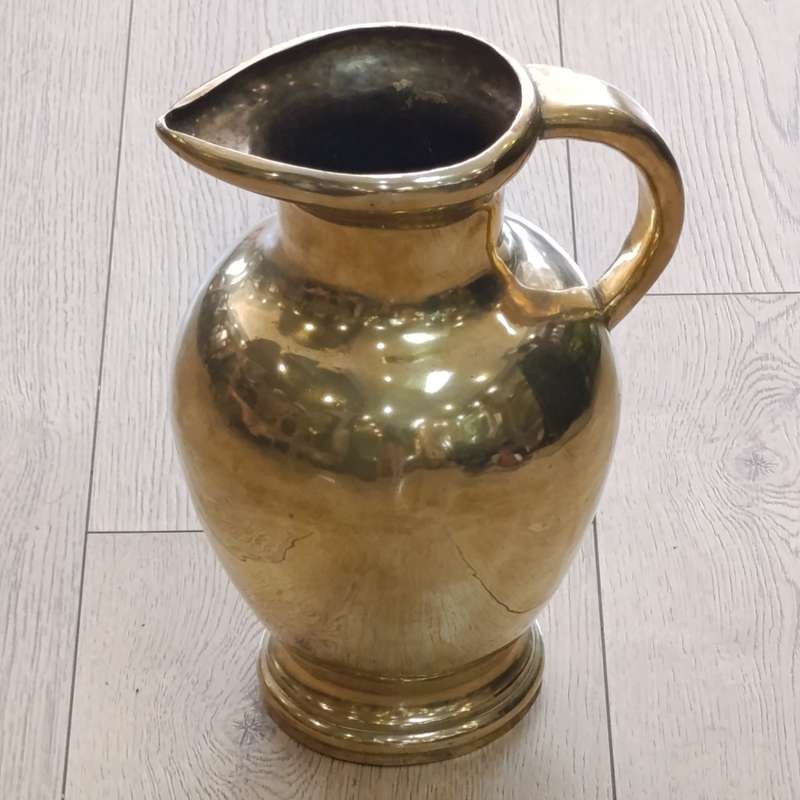 Antique solid brass pitcher jug