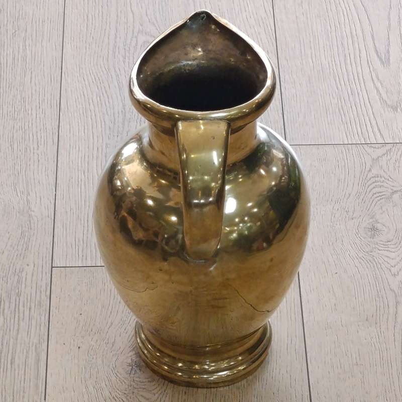 Antique solid brass pitcher jug