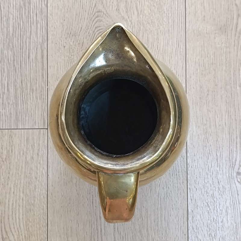 Antique solid brass pitcher jug