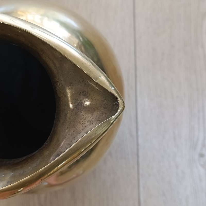 Antique solid brass pitcher jug