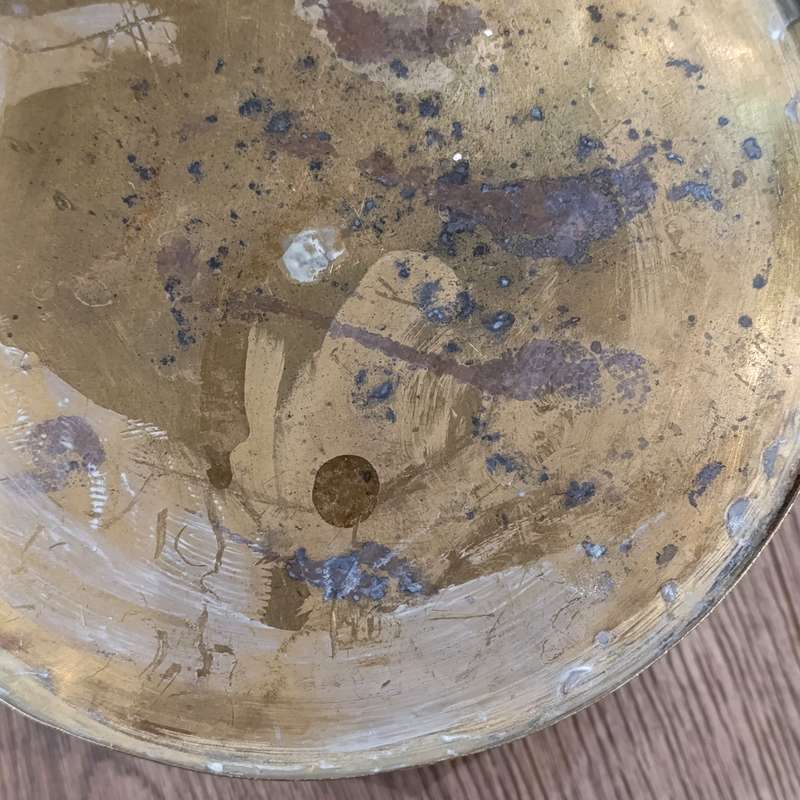 Vintage brass flower planter pot