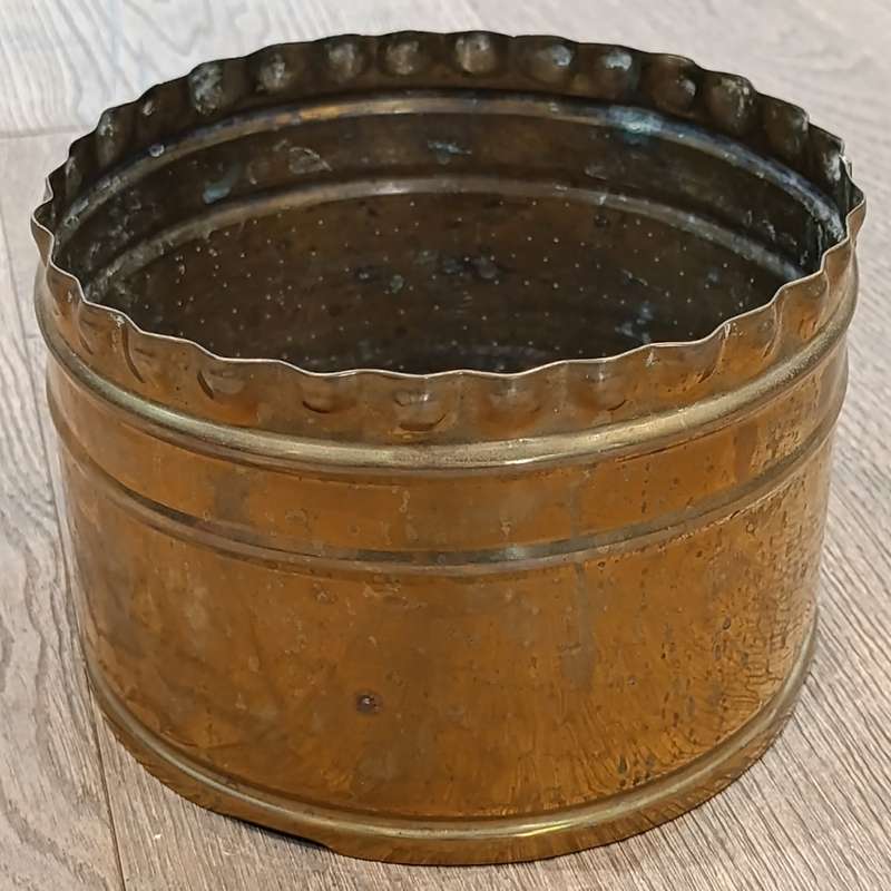 Vintage brass flower planter pot