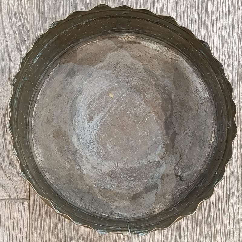 Vintage brass flower planter pot