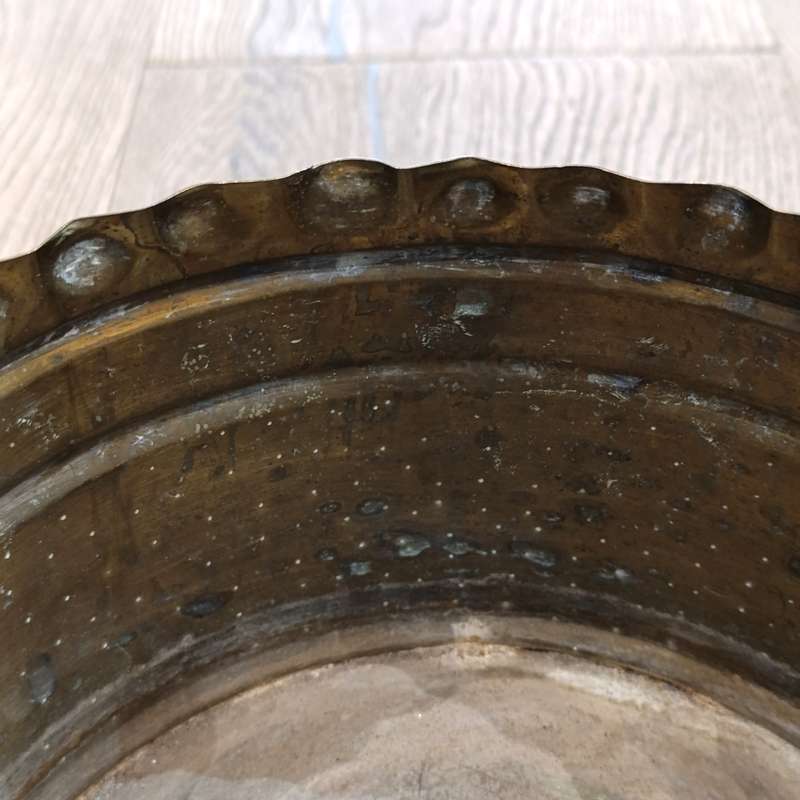 Vintage brass flower planter pot