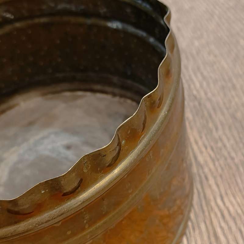 Vintage brass flower planter pot