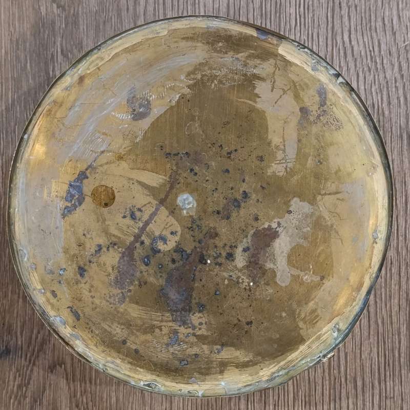 Vintage brass flower planter pot