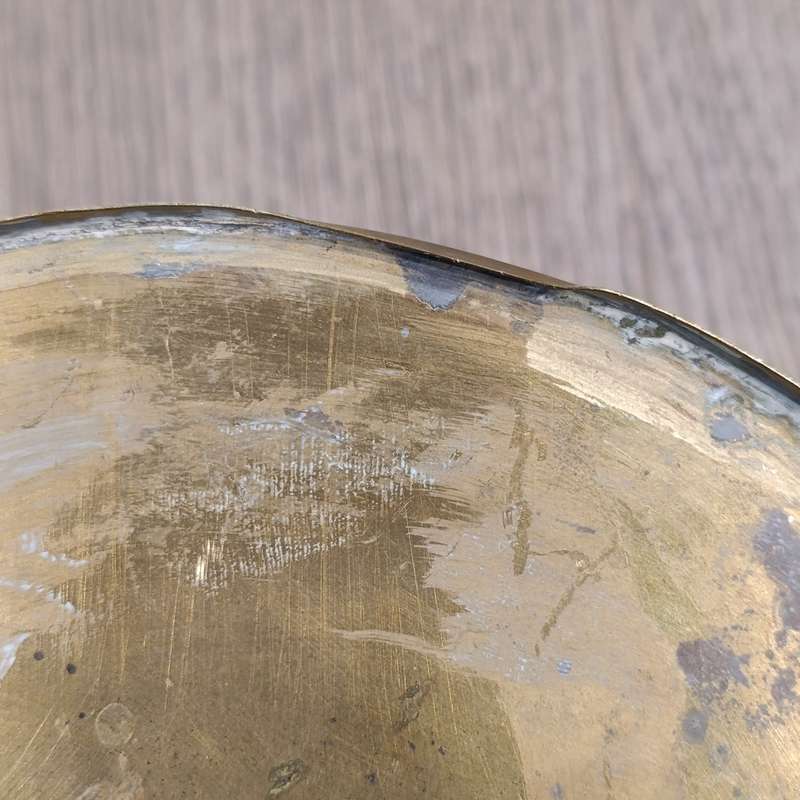 Vintage brass flower planter pot