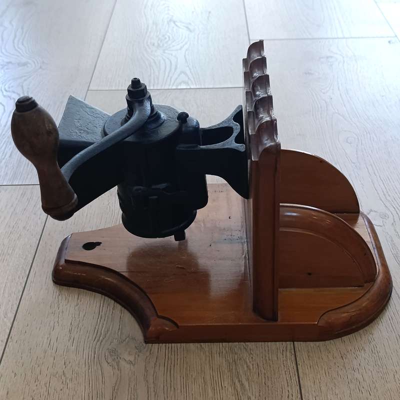 Antique Lovelock No.2 tobacco shredder - mounted on wall plaque
