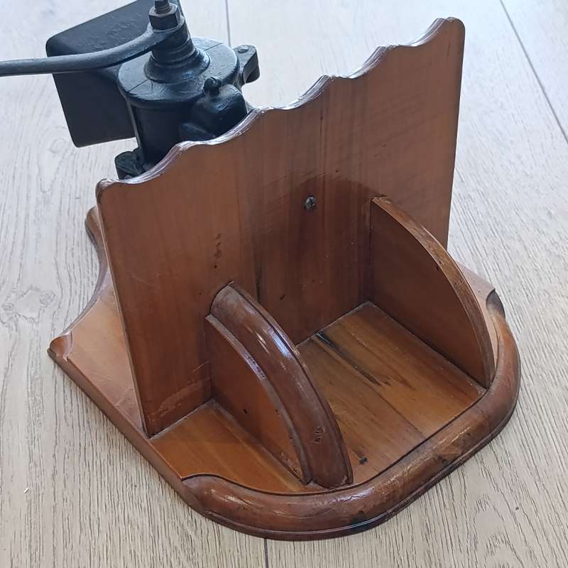 Antique Lovelock No.2 tobacco shredder - mounted on wall plaque