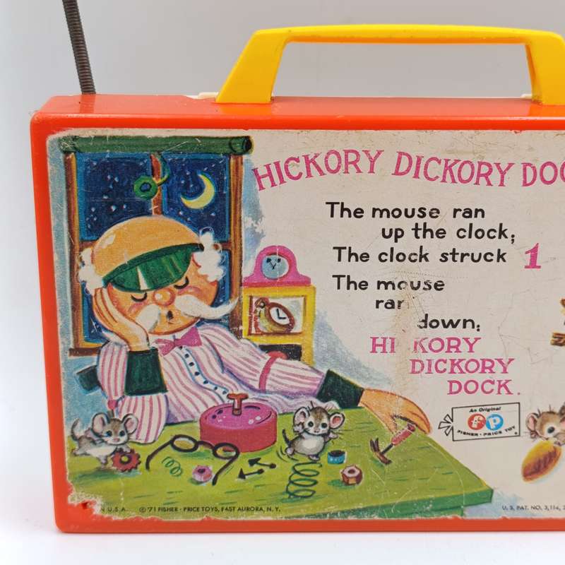 Vintage Fisher - Price Hickory Dickory Dock musical toy
