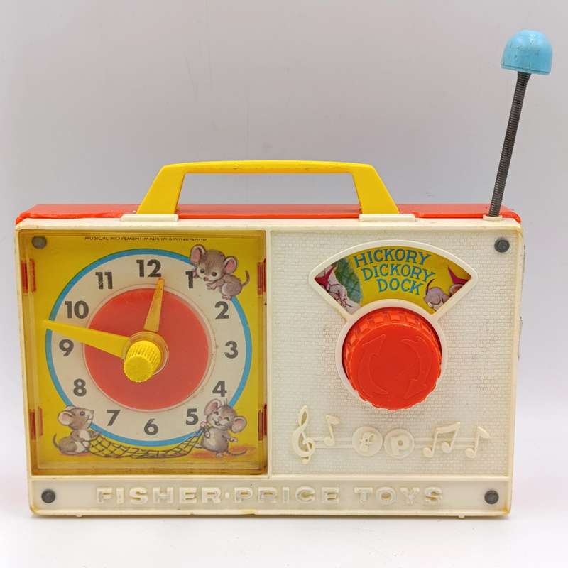 Vintage Fisher - Price Hickory Dickory Dock musical toy