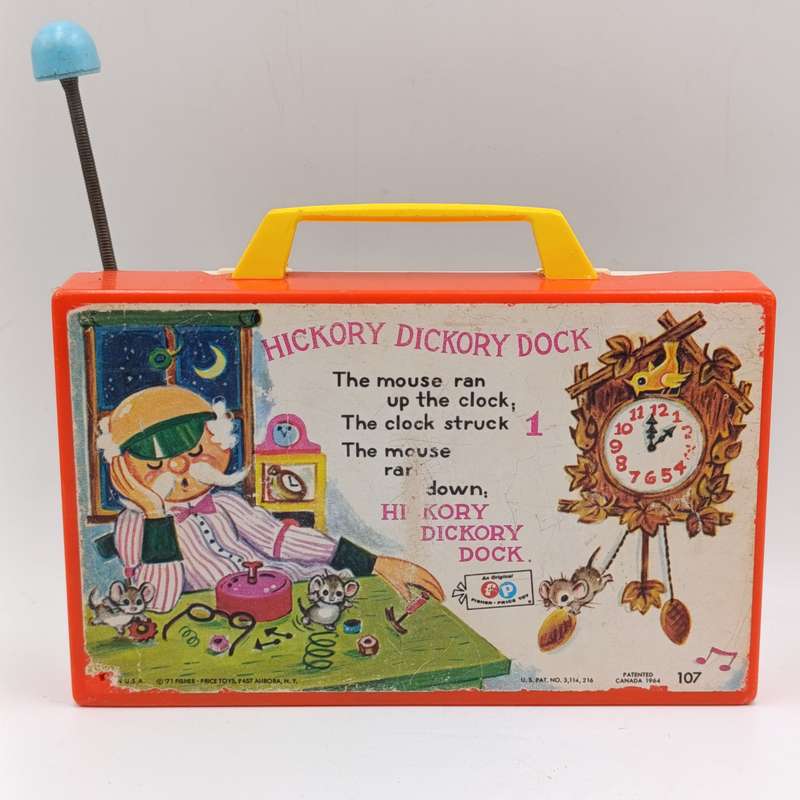 Vintage Fisher - Price Hickory Dickory Dock musical toy