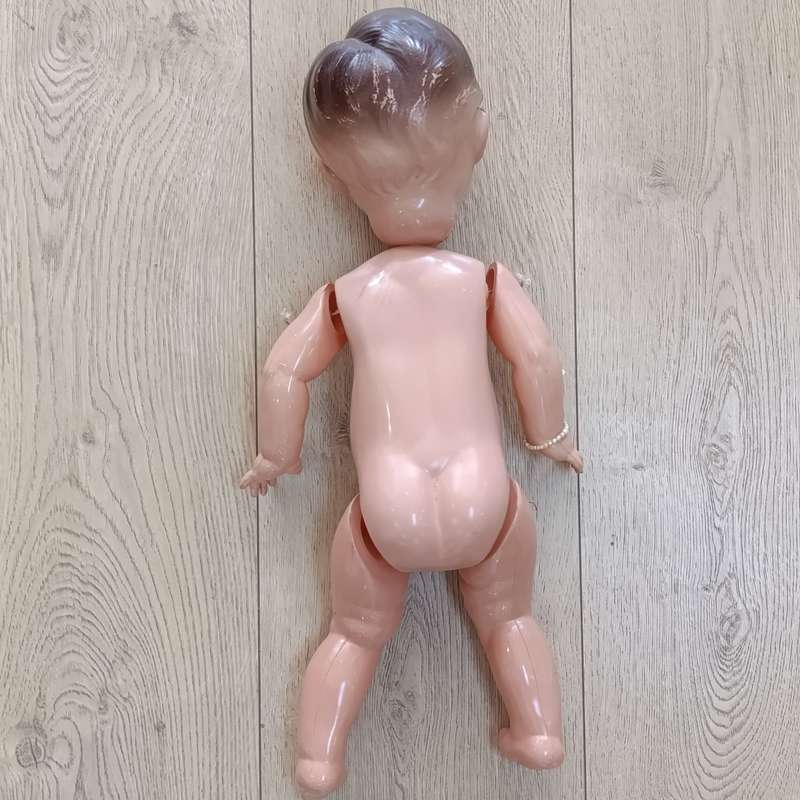 Vintage hard plastic boy doll - no clothing