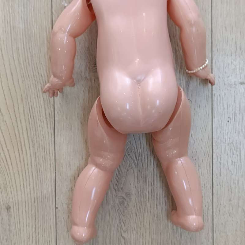 Vintage hard plastic boy doll - no clothing