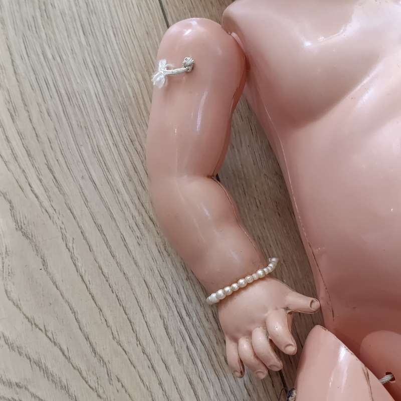 Vintage hard plastic boy doll - no clothing