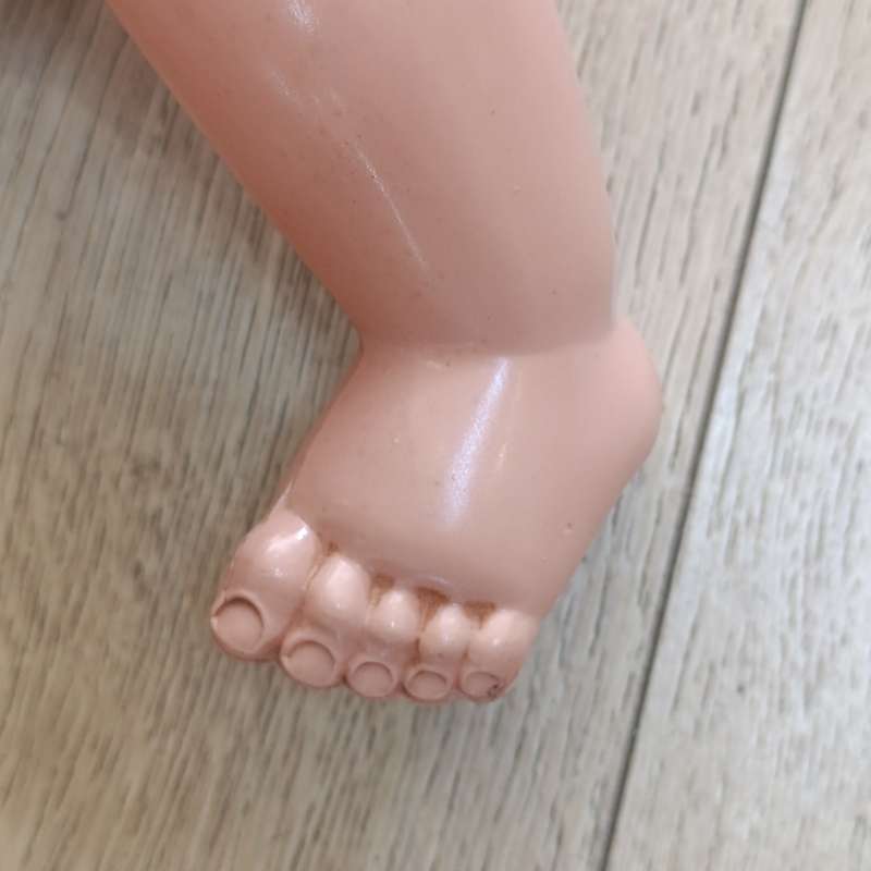 Vintage hard plastic boy doll - no clothing