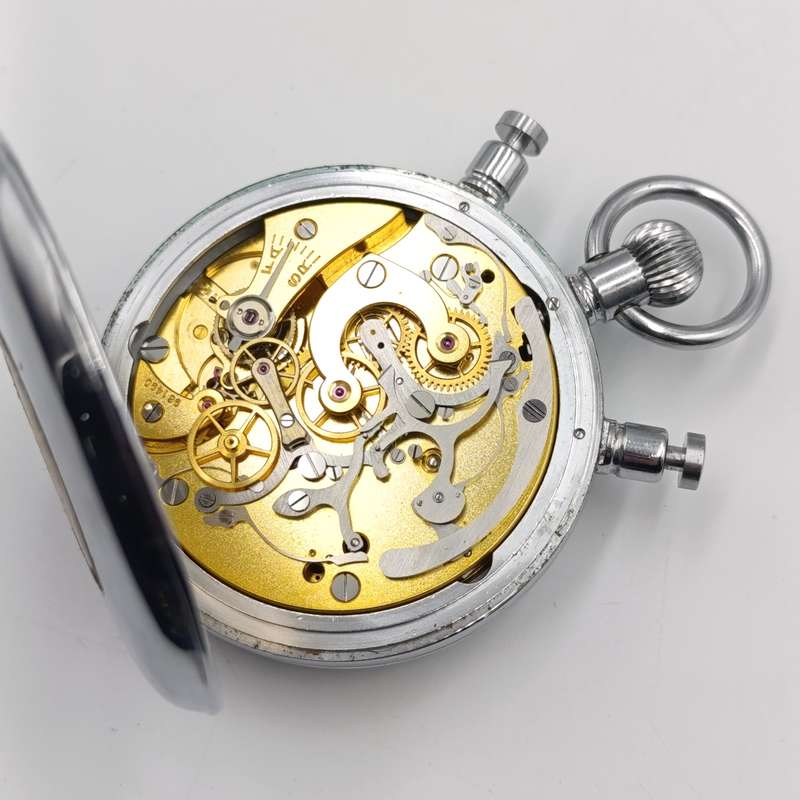 Vintage Lemania 3-seconds stopwatch with split second timer - working