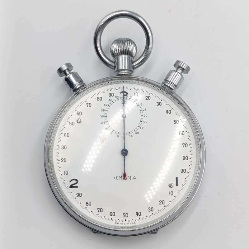 Vintage Lemania 3-seconds stopwatch with split second timer - working