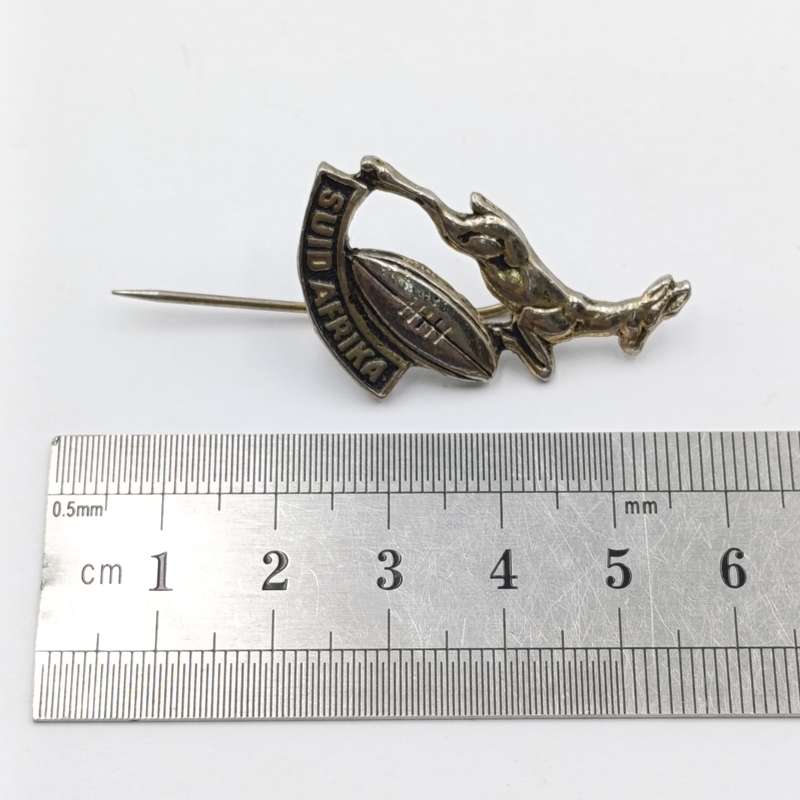 Vintage South African Springboks rugby pin badge