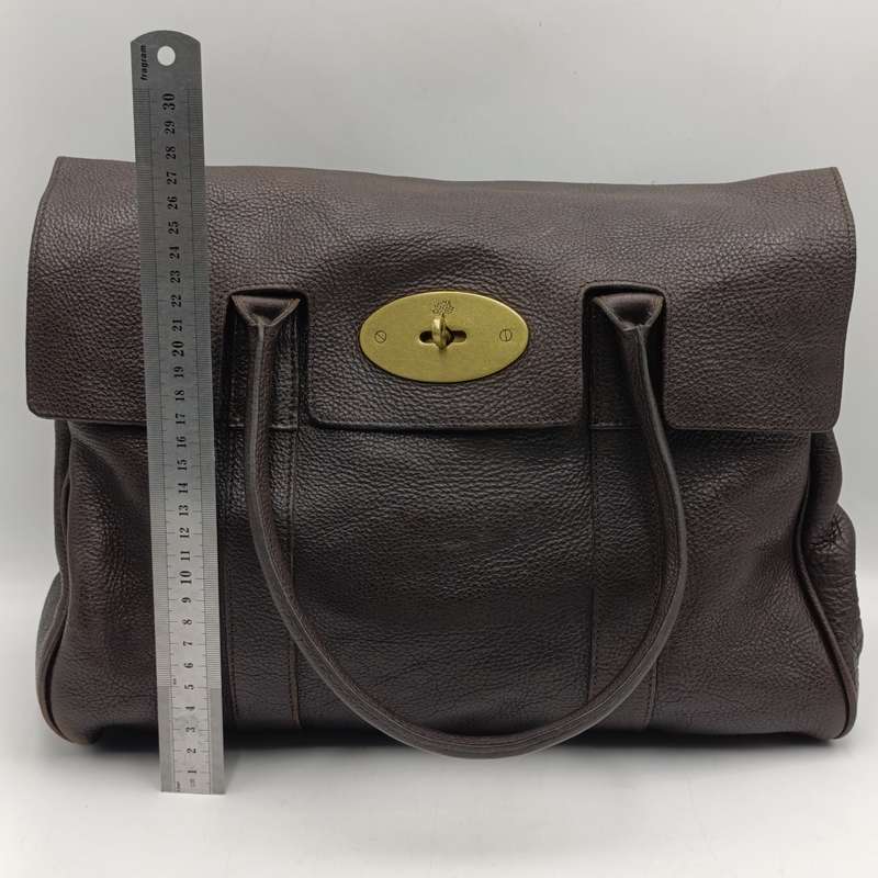 Original Mulberry dark brown leather handbag - serial number 312703
