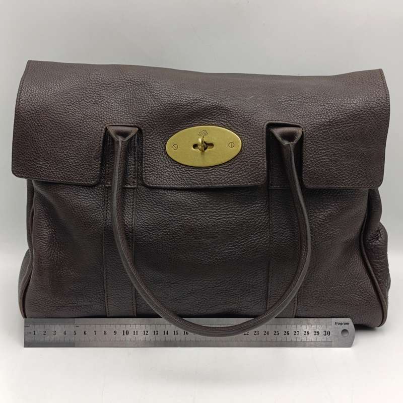 Original Mulberry dark brown leather handbag - serial number 312703
