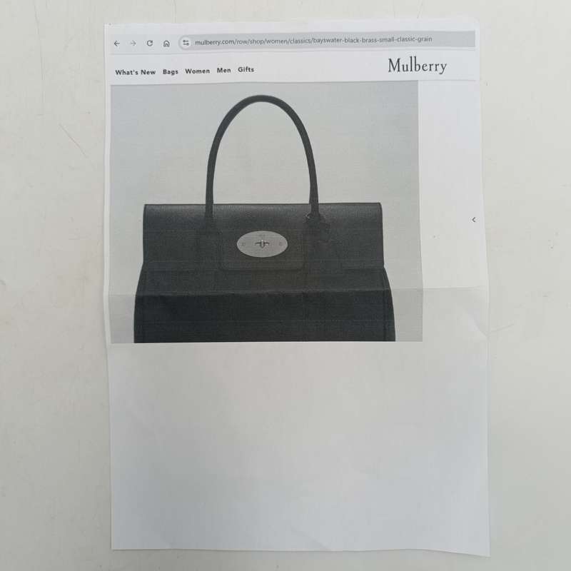 Original Mulberry dark brown leather handbag - serial number 312703