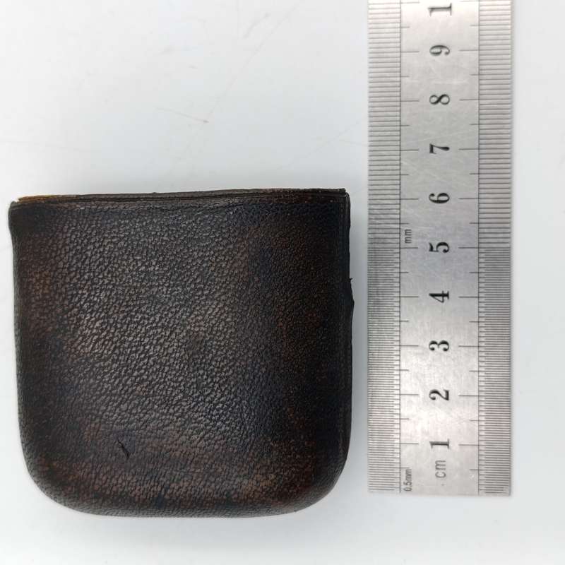 Antique Walker and Hall silverplated glass hipflask with leather cladding