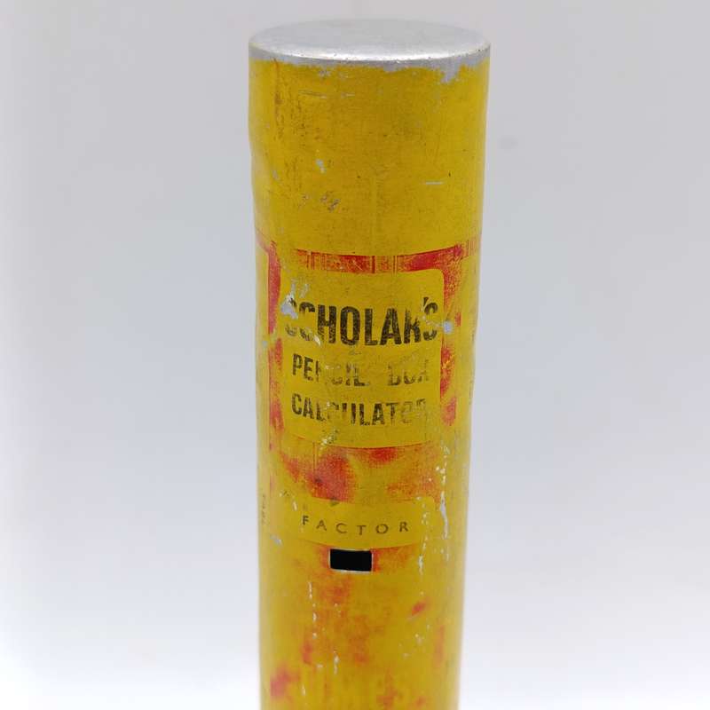 Vintage Scholar pencil box calculator