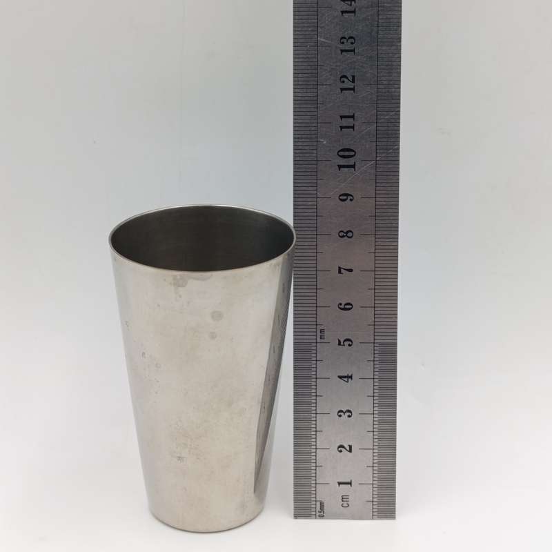 Set of 6 Antique stainless steel cups in original case
