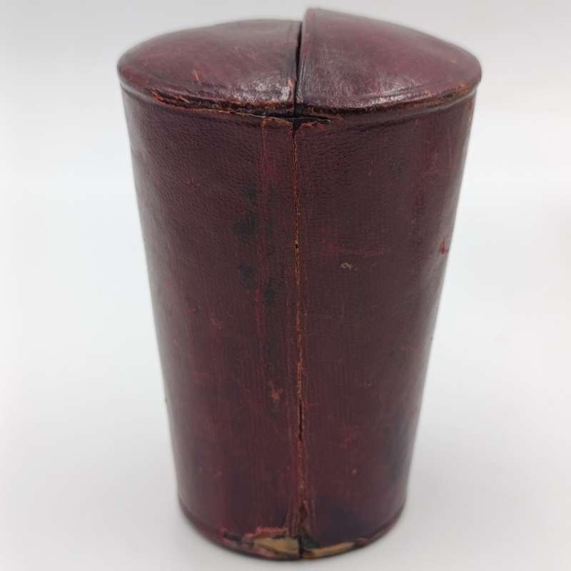 Set of 6 Antique stainless steel cups in original case
