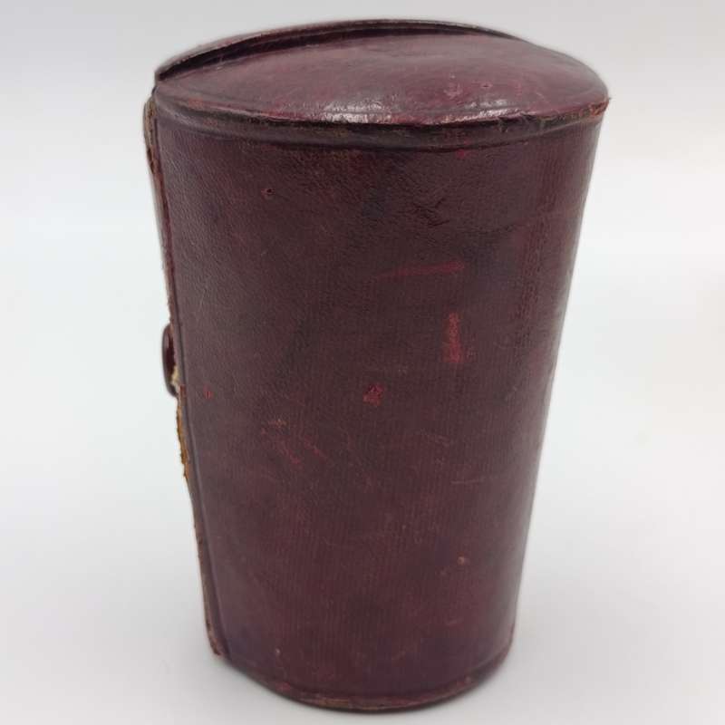 Set of 6 Antique stainless steel cups in original case
