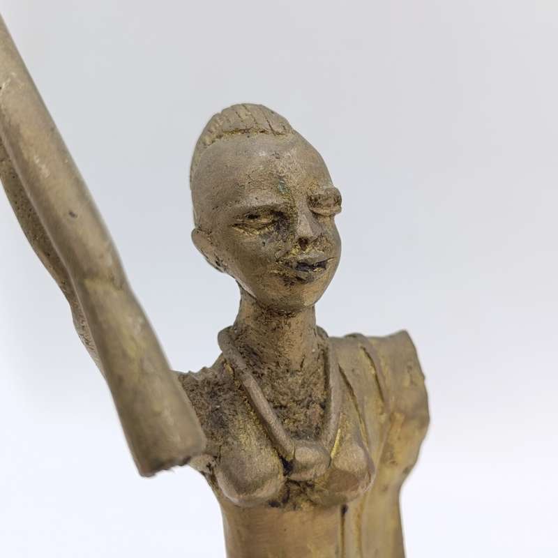 Vintage Ashanti bronze statue - Lost wax method used