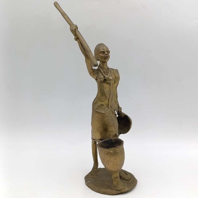 Vintage Ashanti bronze statue - Lost wax method used