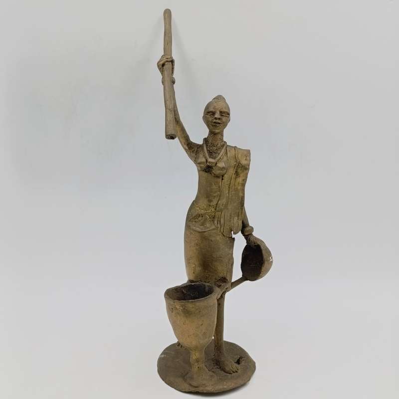 Vintage Ashanti bronze statue - Lost wax method used