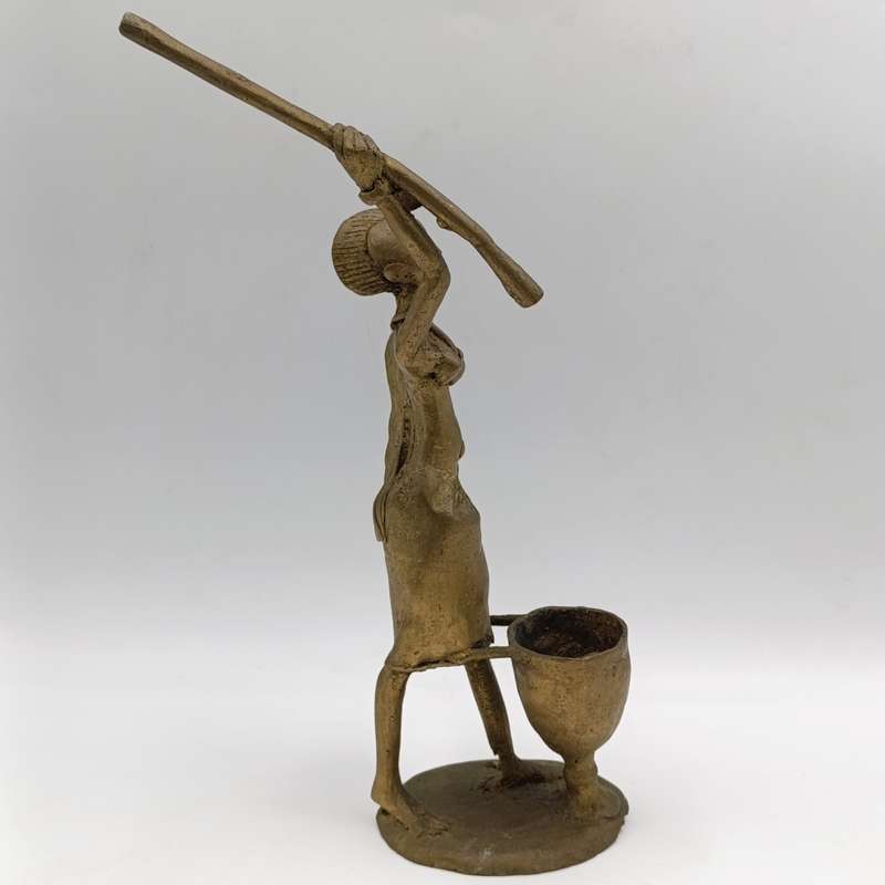 Vintage Ashanti bronze statue - Lost wax method used