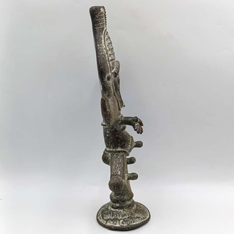 Vintage Mahongwe Bwiti Reliquary Guardian bronze sculpture