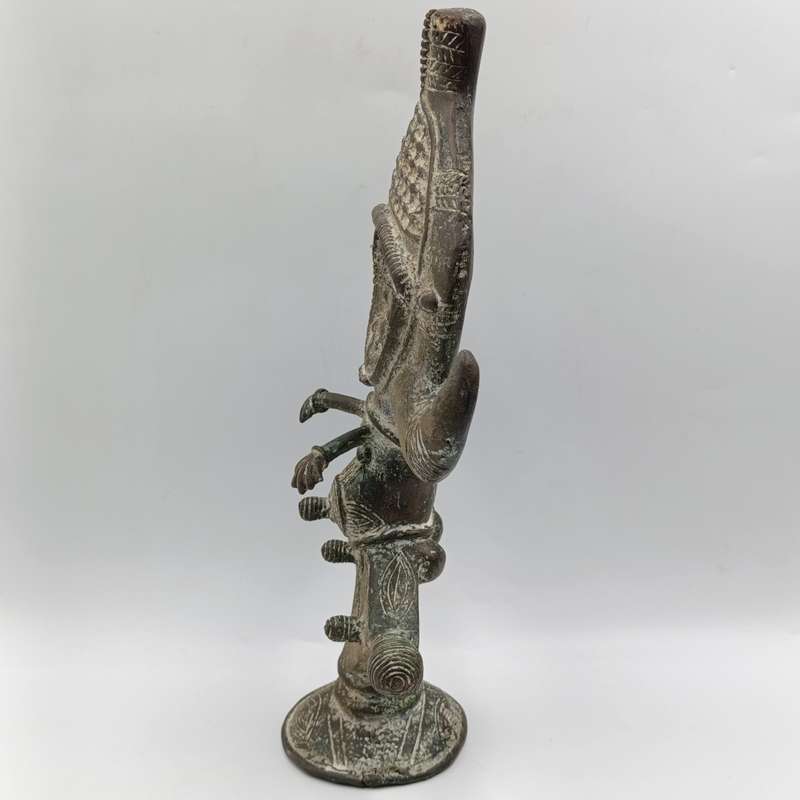 Vintage Mahongwe Bwiti Reliquary Guardian bronze sculpture