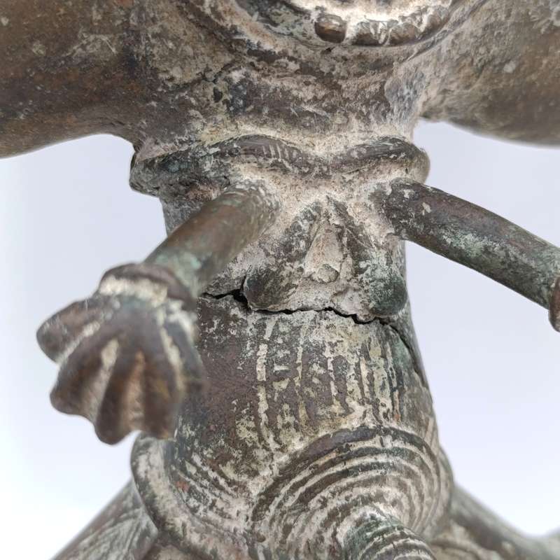 Vintage Mahongwe Bwiti Reliquary Guardian bronze sculpture
