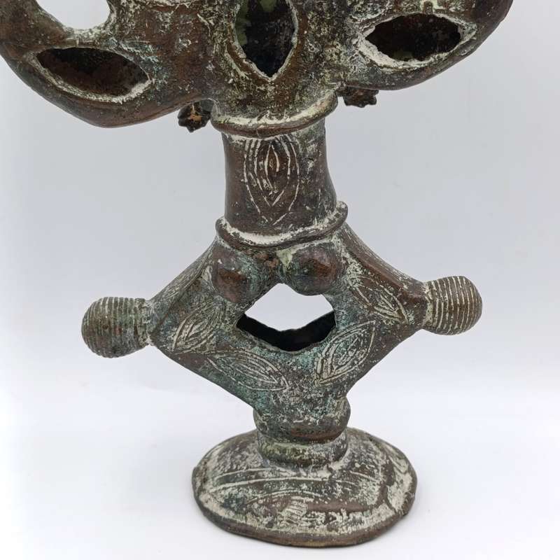 Vintage Mahongwe Bwiti Reliquary Guardian bronze sculpture