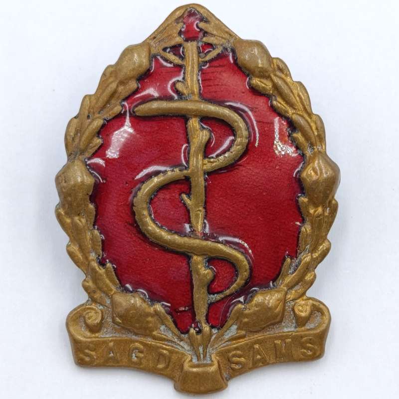 SA Medical Corps cap and collar badges set