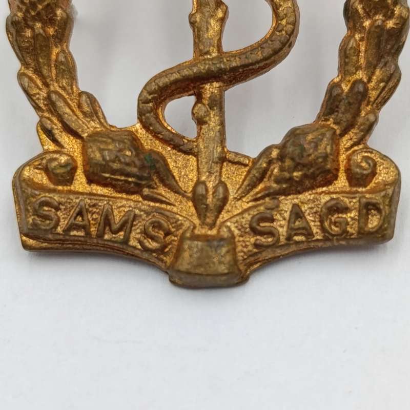 SA Medical Corps cap and collar badges set